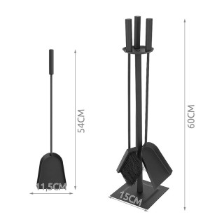 Σετ Αξεσουάρ Τζακιού με Βάση 4 τμχ Kaminer 8786 Σετ Αξεσουάρ Τζακιού με Βάση 4 τμχ Kaminer 8786