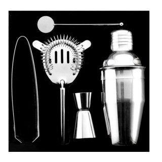 Σετ Κοκτέιλ από Ανοξείδωτο Ατσάλι 5 τμχ Bakaji 02824278