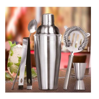 Σετ Κοκτέιλ από Ανοξείδωτο Ατσάλι 5 τμχ Bakaji 02824278