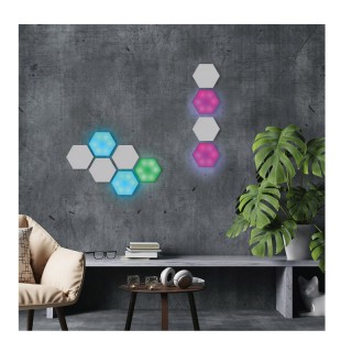 Σετ Διακοσμητικά Εξαγωνικά Επιτοίχια Φωτιστικά Αφής LED RGB 2 τμχ H... Σετ Διακοσμητικά Εξαγωνικά Επιτοίχια Φωτιστικά Αφής LED RGB 2 τμχ H...