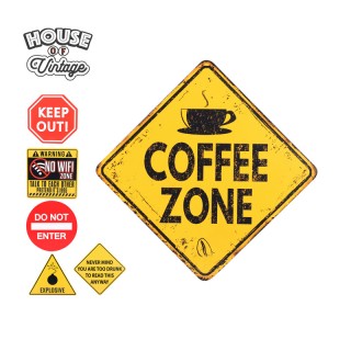 Σετ Διακοσμητικές Μεταλλικές Πινακίδες 30/35 cm 6 τμχ Urban Living ... Σετ Διακοσμητικές Μεταλλικές Πινακίδες 30/35 cm 6 τμχ Urban Living ...