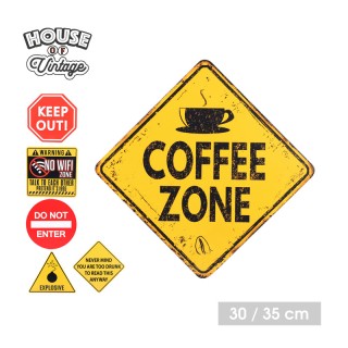 Σετ Διακοσμητικές Μεταλλικές Πινακίδες 30/35 cm 6 τμχ Urban Living ... Σετ Διακοσμητικές Μεταλλικές Πινακίδες 30/35 cm 6 τμχ Urban Living ...