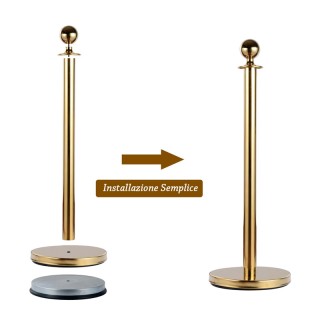 Σετ Διαχωριστικά Κολωνάκια από Ανοξείδωτο Ατσάλι με Σχοινί 1.5 m Χρ... Σετ Διαχωριστικά Κολωνάκια από Ανοξείδωτο Ατσάλι με Σχοινί 1.5 m Χρ...