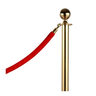 Σετ Διαχωριστικά Κολωνάκια από Ανοξείδωτο Ατσάλι με Σχοινί 1.5 m Χρ...