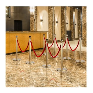 Σετ Διαχωριστικά Κολωνάκια από Ανοξείδωτο Ατσάλι με Σχοινί 1.5 m Χρ... Σετ Διαχωριστικά Κολωνάκια από Ανοξείδωτο Ατσάλι με Σχοινί 1.5 m Χρ...