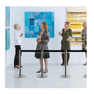 Σετ Διαχωριστικά Μεταλλικά Κολωνάκια με Ιμάντα 2 m 6 τμχ Costway HW...