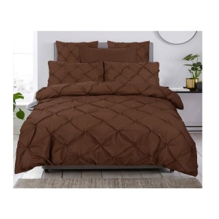 Σετ Διπλή Παπλωματοθήκη με Μαξιλαροθήκες 200 x 200 cm Χρώματος Καφέ... Σετ Διπλή Παπλωματοθήκη με Μαξιλαροθήκες 200 x 200 cm Χρώματος Καφέ...