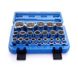 Σετ Δωδεκάγωνα Καρυδάκια 1/2 21 τμχ σε Βαλιτσάκι Kraft&Dele KD-10348