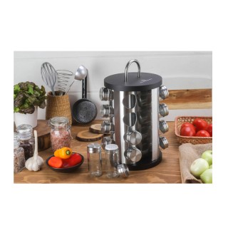 Σετ Δοχεία Μπαχαρικών με Περιστρεφόμενη Βάση 17 τμχ Χρώματος Μαύρο ... Σετ Δοχεία Μπαχαρικών με Περιστρεφόμενη Βάση 17 τμχ Χρώματος Μαύρο ...