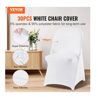 Σετ Ελαστικά Καλύμματα για Πτυσσόμενες Καρέκλες Δεξιώσεων 30 τμχ VE...