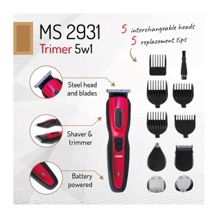 Σετ Επαναφορτιζόμενη Κουρευτική - Ξυριστική Μηχανή και Τρίμμερ 5 σε... Σετ Επαναφορτιζόμενη Κουρευτική - Ξυριστική Μηχανή και Τρίμμερ 5 σε...