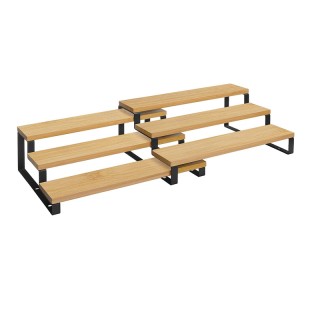 Σετ Επεκτεινόμενη Βάση Μπαχαρικών από Μπαμπού με 3 Ράφια 2 τμχ Song...