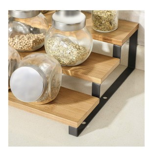 Σετ Επεκτεινόμενη Βάση Μπαχαρικών από Μπαμπού με 3 Ράφια 2 τμχ Song...