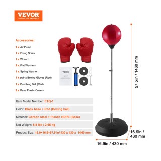 Σετ Επιδαπέδιο Αχλάδι Πυγμαχίας με Γάντια 430 x 430 x 1170-1460 mm ... Σετ Επιδαπέδιο Αχλάδι Πυγμαχίας με Γάντια 430 x 430 x 1170-1460 mm ...