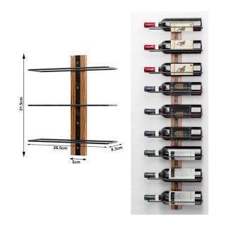 Σετ Επιτοίχια Μεταλλικά Ράφια για Μπουκάλια Κρασιού 28.5 x 8.3 x 31... Σετ Επιτοίχια Μεταλλικά Ράφια για Μπουκάλια Κρασιού 28.5 x 8.3 x 31...