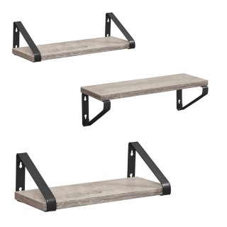 Σετ Επιτοίχια Ξύλινα Ράφια 40 x 12 x 11 cm 3 τμχ Χρώματος Γκρι VASA... Σετ Επιτοίχια Ξύλινα Ράφια 40 x 12 x 11 cm 3 τμχ Χρώματος Γκρι VASA...