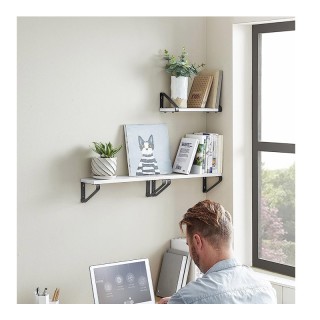 Σετ Επιτοίχια Ξύλινα Ράφια 40 x 12 x 11 cm 3 τμχ Χρώματος Λευκό VAS... Σετ Επιτοίχια Ξύλινα Ράφια 40 x 12 x 11 cm 3 τμχ Χρώματος Λευκό VAS...