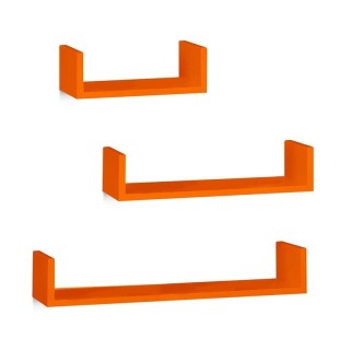 Σετ Επιτοίχια Ξύλινα Ράφια 42 x 10 x 10 cm 3 τμχ Bakaji 02835170