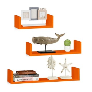 Σετ Επιτοίχια Ξύλινα Ράφια 42 x 10 x 10 cm 3 τμχ Bakaji 02835170