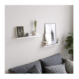 Σετ Επιτοίχια Ξύλινα Ράφια 60 x 10 x 5 cm 2 τμχ Songmics LWS60WT Σετ Επιτοίχια Ξύλινα Ράφια 60 x 10 x 5 cm 2 τμχ Songmics LWS60WT