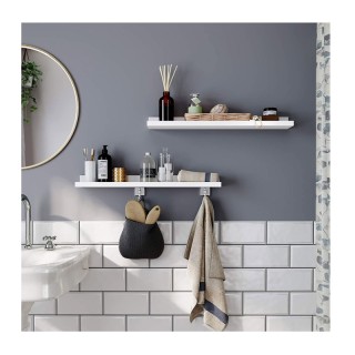 Σετ Επιτοίχια Ξύλινα Ράφια 60 x 10 x 5 cm 2 τμχ Songmics LWS60WT Σετ Επιτοίχια Ξύλινα Ράφια 60 x 10 x 5 cm 2 τμχ Songmics LWS60WT