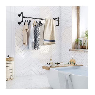 Σετ Επιτοίχιες Μεταλλικές Ράγες Ρούχων 110 x 30 x 29.3 cm 2 τμχ Son... Σετ Επιτοίχιες Μεταλλικές Ράγες Ρούχων 110 x 30 x 29.3 cm 2 τμχ Son...