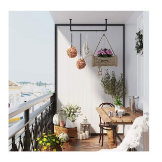 Σετ Επιτοίχιες Μεταλλικές Ράγες Ρούχων 92 x 30 x 7.5 cm 2 τμχ Songm...