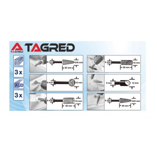 Σετ Φρέζες Μετάλλου και Ξύλου HSS 6-12.7 mm 6 τμχ TAGRED TA1136 Σετ Φρέζες Μετάλλου και Ξύλου HSS 6-12.7 mm 6 τμχ TAGRED TA1136