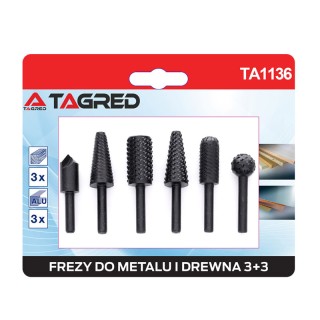 Σετ Φρέζες Μετάλλου και Ξύλου HSS 6-12.7 mm 6 τμχ TAGRED TA1136 Σετ Φρέζες Μετάλλου και Ξύλου HSS 6-12.7 mm 6 τμχ TAGRED TA1136