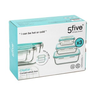 Σετ Γυάλινα Δοχεία Φαγητού με Κλείσιμο Ασφαλείας 23 x 16.5 x 8.5 cm... Σετ Γυάλινα Δοχεία Φαγητού με Κλείσιμο Ασφαλείας 23 x 16.5 x 8.5 cm...