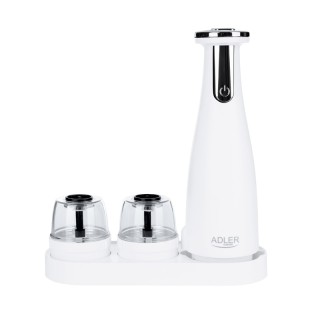 Σετ Ηλεκτρικός Μύλος Μπαχαρικών με Βάση 3 τμχ Χρώματος Λευκό Adler ... Σετ Ηλεκτρικός Μύλος Μπαχαρικών με Βάση 3 τμχ Χρώματος Λευκό Adler ...