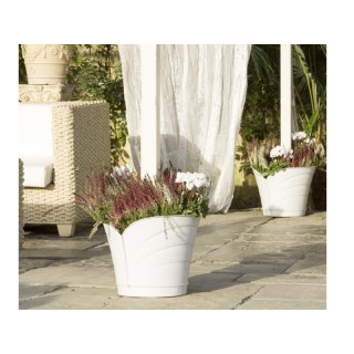 Σετ Πλαστικές Ημικυκλικές Κρεμαστές Γλάστρες 5 Lt 34.5 x 19 x 30 cm...