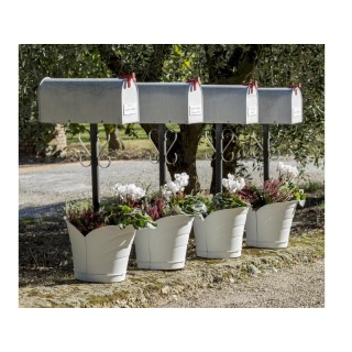 Σετ Πλαστικές Ημικυκλικές Κρεμαστές Γλάστρες 5 Lt 34.5 x 19 x 30 cm...