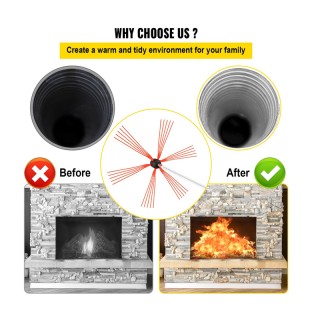 Σετ Καθαρισμού Σωλήνα Σόμπας και Καμινάδας 7 m VEVOR YCS7M000000000... Σετ Καθαρισμού Σωλήνα Σόμπας και Καμινάδας 7 m VEVOR YCS7M000000000...