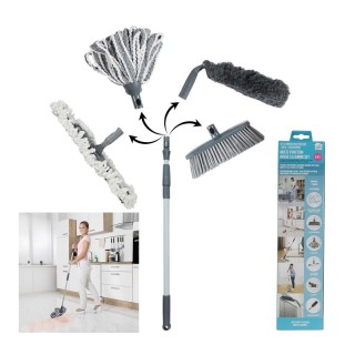 Σετ Καθαρισμού με Τηλεσκοπικό Κοντάρι και 5 Κεφαλές 6 τμχ JE CHERCH... Σετ Καθαρισμού με Τηλεσκοπικό Κοντάρι και 5 Κεφαλές 6 τμχ JE CHERCH...