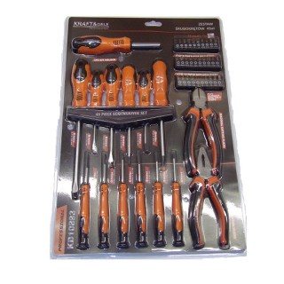 Σετ Κατσαβίδια με Μύτες και Κοπτικά 45 τμχ Kraft&Dele KD-10893 Σετ Κατσαβίδια με Μύτες και Κοπτικά 45 τμχ Kraft&Dele KD-10893