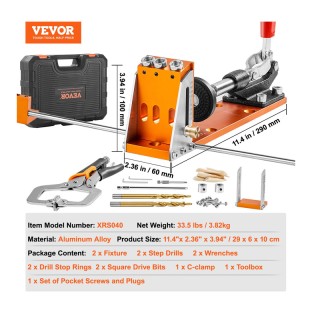 Σετ Καβιλιέρα με Σφιγκτήρα για Φάλτσες Ενώσεις 34 τμχ VEVOR TSXKKJP... Σετ Καβιλιέρα με Σφιγκτήρα για Φάλτσες Ενώσεις 34 τμχ VEVOR TSXKKJP...