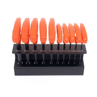Σετ Κλειδιά Allen HEX Τύπου Τ με Βάση 10 τμχ Kraft&Dele KD-10948
