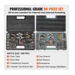 Σετ Κολαούζα και Φιλιέρες με Μανέλα 80 τμχ VEVOR 840349928654 Σετ Κολαούζα και Φιλιέρες με Μανέλα 80 τμχ VEVOR 840349928654