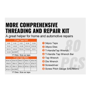 Σετ Κολαούζα και Φιλιέρες με Μανέλα 80 τμχ VEVOR 840349928654 Σετ Κολαούζα και Φιλιέρες με Μανέλα 80 τμχ VEVOR 840349928654