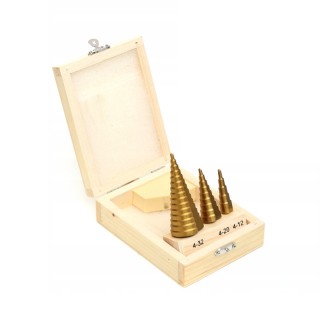 Σετ Κωνικά Τρυπάνια με Επίστρωση Τιτανίου HSS 3 τμχ TAGRED TA4036 Σετ Κωνικά Τρυπάνια με Επίστρωση Τιτανίου HSS 3 τμχ TAGRED TA4036