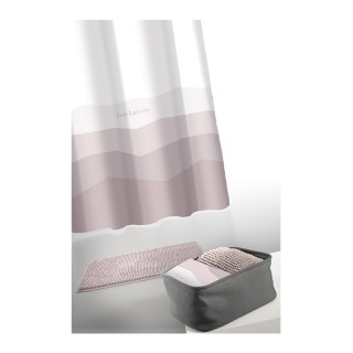 Σετ Κουρτίνα Μπάνιου με Πατάκι και Καλάθι Καλλυντικών 3 τμχ Blum Am...