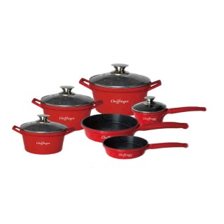 Σετ Μαγειρικά Σκεύη από Αλουμίνιο με Αντικολλητική Μαρμάρινη Επίστρ... Σετ Μαγειρικά Σκεύη από Αλουμίνιο με Αντικολλητική Μαρμάρινη Επίστρ...