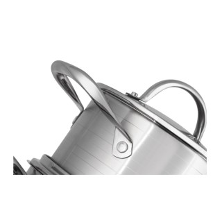 Σετ Μαγειρικών Σκευών από Ανοξείδωτο Ατσάλι 18/10 με Γυάλινα Καπάκι...