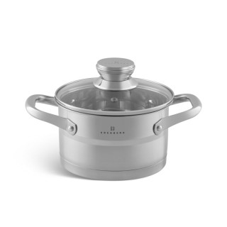 Σετ Μαγειρικών Σκευών από Ανοξείδωτο Ατσάλι με Γυάλινα Καπάκια 12 τ...