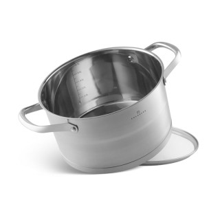 Σετ Μαγειρικών Σκευών από Ανοξείδωτο Ατσάλι με Γυάλινα Καπάκια 12 τ...