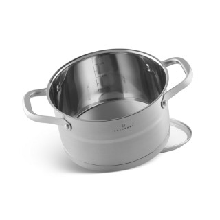 Σετ Μαγειρικών Σκευών από Ανοξείδωτο Ατσάλι με Γυάλινα Καπάκια 12 τ...