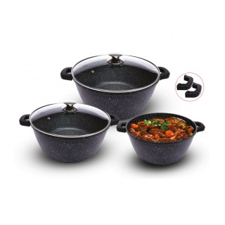 Σετ Μαγειρικών Σκευών με Γυάλινα Καπάκια 12 τμχ Techwood TP6-FT364 Σετ Μαγειρικών Σκευών με Γυάλινα Καπάκια 12 τμχ Techwood TP6-FT364