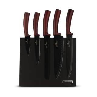 Σετ Μαχαίρια με Μαγνητική Βάση 6 τμχ Χρώματος Μπορντό Edenberg EB-964 Σετ Μαχαίρια με Μαγνητική Βάση 6 τμχ Χρώματος Μπορντό Edenberg EB-964