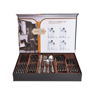 Σετ Μαχαιροπίρουνα Σερβιρίσματος 24 τμχ από Ανοξείδωτο Ατσάλι με Μα... Σετ Μαχαιροπίρουνα Σερβιρίσματος 24 τμχ από Ανοξείδωτο Ατσάλι με Μα...